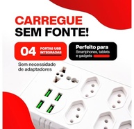 Régua de Energia 6 Tomadas + 4 USB Universal: Carregue Tudo com Segurança e Estilo! - imagem 5