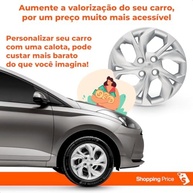 Kit 4 Calotas Aro 15 Hb20 2020 Prata Grid - Design Moderno e Fixação Segura - imagem 5