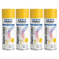 Kit 4 Tintas Spray Amarelo TekBond - Aerossol de Alta Performance para Projetos Criativos - imagem 1
