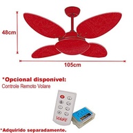Ventilador de Teto 4 Pás Volare VR42 Pétalo Tabaco 127V - Silencioso e Moderno - imagem 4