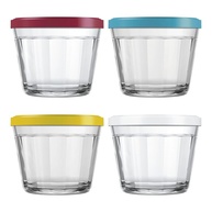 Kit 4 Potes de Vidro Americano com Tampa 150ml - Armazenamento Hermético e Elegante - imagem 1