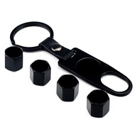 Kit 4 Tampas de Válvula de Pneu Akozon em Liga de Zinco com Chaveiro - Proteção e Estilo para Seu Veículo - imagem 2