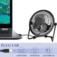 Ventilador de Mesa ALFACELL Mine 4 com Suporte de Ferro e Conexão USB - Refresque seu Espaço com Estilo - imagem 5