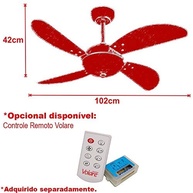 Ventilador de Teto Ouro 4 Pás Volare VR42 Pétalo Palmae Tabaco 127V - Estilo e Conforto com Design Exclusivo - imagem 4