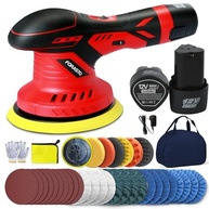 Polidor Sem Fio 40 Peças - 6 Velocidades, 5500 RPM, Bateria 2000mAh, Kit Completo para Detalhamento de Carros - imagem 2