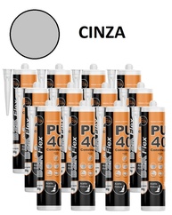 Kit 12x Selante Cola Adesivo Poliuretano PU 40 Construção 380g Cinza - Alta Performance - imagem 3