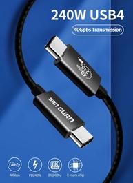 Cabo USB 4.0 240W: Carregamento Turbo e 8K! - imagem 2