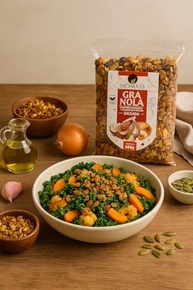 Granola Salgada com Cereais e Castanhas - Biomass, Vegana, Sem Conservantes - 400g - imagem 4