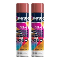 Tinta Spray 400ml Vermelho Uso Geral em Aço Ferro Couro Gesso Cerâmica | Universo | Kit 02 un - imagem 2