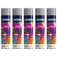Tinta Spray 400ml Cinza Uso Geral em Aço Ferro Couro Gesso Cerâmica | Universo | Kit 05 un - imagem 1
