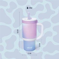 Copo Infantil Ello Oasis 400ml com Canudo Retrátil – Aço Inox, 100% à Prova de Vazamento e Isolamento Térmico - imagem 4