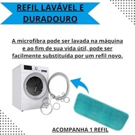 Kit Mop Spray Mágico 3 em 1 com Reservatório 400ml + Refil Extra - Esfregão Completo que Lava, Enxágua e Seca - imagem 4