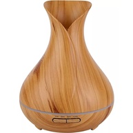 Difusor de Aroma Ultrassônico com Timer, LED Colorido e Controle Remoto - 400ml Design Madeira - imagem 1