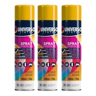 Tinta Spray 400ml Amarelo Uso Geral em Aço Ferro Couro Gesso Cerâmica | Universo | Kit 03 un - imagem 2