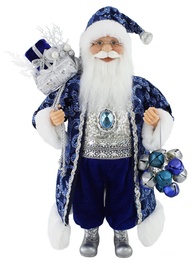 Papai Noel Azul Brilhante 40,64 cm - Estátua Natalina Decorativa Windy Hill - imagem 1