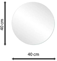 Espelho Decorativo Redondo 40cm | Vidro Lapidado Sem Moldura para Sala, Quarto e Banheiro - imagem 3