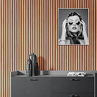 Papel de Parede Adesivo de Madeira Ripada Lisa – 2m x 40cm - imagem 2