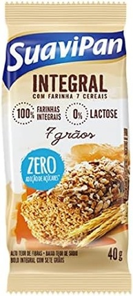 BOLINHO INTEGRAL ZERO AÇÚCAR 7 GRÃOS 40g / DISPLAY C/ 12 UNID. - imagem 1