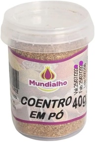 Coentro Em Pó Pote Mundialho 40g - imagem 1