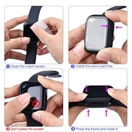 Capinha Case Protetora Transparente/Preta para Apple Watch Series 3/4/5/SE/6 (40mm/42mm) - Proteção Completa 2 em 1 - imagem 4