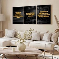 Kit 3 Quadros Decorativos Academia Motivacional para Quarto e Home Gym - Design Inspirador 40x28cm - imagem 3