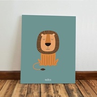Kit 3 Quadros Decorativos Animais Safari - Quarto Infantil Menino Premium (40x28cm) - imagem 3