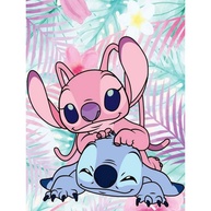 Kit Pintura de Diamantes 5D Stitch e Angel Rosa 40x30cm - Atividade Criativa Infantil com Cristais Brilhantes - imagem 1