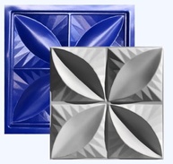 Forma para Revestimento 3D Florida 40x40 cm - ABS Resistente | Kit com 2 Peças - imagem 2