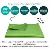 Pano Mágico Limpa Vidros Ecomais 40x40cm + 3 Panos Uso Geral 30x30cm Cores Sortidas - Kit Completo para Limpeza Sem Produtos Químicos - imagem 5