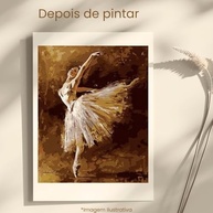 Tela Pintura Numerada Bailarina 40x50 - Arte com Técnica e Beleza para Sua Casa - imagem 3