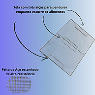 Grelha Inox Escorredor de Frituras 40x50cm - imagem 1