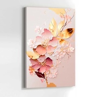 Quadro Decorativo Rosê Abstrato Floral 40x60 - Tecido Premium com Impressão HD - imagem 3