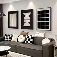 Quadros Decorativos Geométricos Irregulares 40x60cm - 3 Peças | Arte Moderna para Sala de Estar - imagem 4