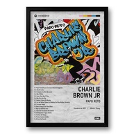Quadro Álbum Spotify Papo Reto - Charlie Brown Jr - 40x60cm | Moldura Ecológica Preta - imagem 1
