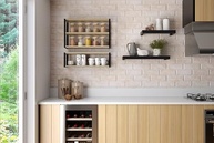 Estante de Parede Industrial com 3 Prateleiras Nogueira/Preto 40x60cm - Estilo e Organização Moderna - imagem 5