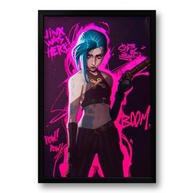 Quadro Jinx Arcane League of Legends 40x60cm - Moldura Preta com Impressão Premium - imagem 2