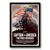 Quadro Capitão América: O Primeiro Vingador - 40x60cm | Moldura Ecológica em Madeira de Reflorestamento - imagem 1