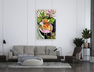Quadro Matisse Peixe Dourado - Arte Abstrata em Tela 40x75cm - imagem 3