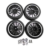Kit 4 Pneus e Aro 4.1/10 Preto Alto Desempenho para seu RC - imagem 3