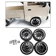 Kit 4 Pneus e Aro 4.1/10 Preto Alto Desempenho para seu RC - imagem 4