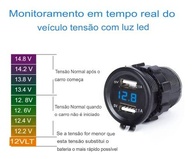 Tomada Veicular USB 4.2A com Voltímetro LED: Carregue Tudo com Segurança e Estilo! - imagem 5