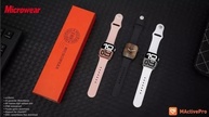 Smartwatch Microwear W10 Pro Mini 42mm AMOLED: GPS, NFC, ChatGPT e Brindes Exclusivos | Pulseira Fina (Rosa) - imagem 3