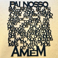 Painel Decorativo Pai Nosso em Relevo - MDF 3mm 42x35cm - Decoração Religiosa Elegante para Sala e Quarto - imagem 2