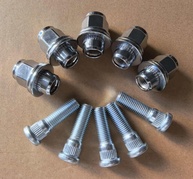 Kit 5 Pinos de Roda Traseira M12x1.5mm (44.5mm) + Porcas - Toyota Hiace, Hilux, L200 e Mais - imagem 1