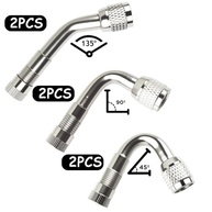 Extensor de Válvula de Pneu Heran 6 Peças: Ângulos 45°, 90°, 135° para Carros, Motos e Trailers - imagem 4