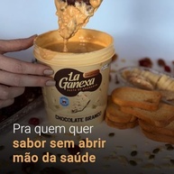 La Ganexa Pasta de Amendoim Sabor Chocolate Branco Zero Açúcar 450g - imagem 3