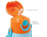 Garrafinha de Alumínio Buba Animal Fun Leão – 450ml com Canudo Silicone e Cordão Antiqueda - imagem 5