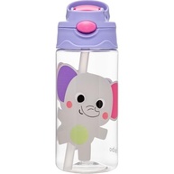 Garrafa Zoo Elefante Buba 450ml com Canudo em Silicone - Tritan Livre de BPA - imagem 4