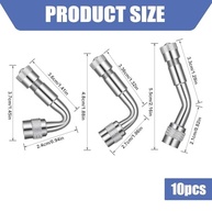 Extensor de Válvula de Pneu 6 Peças (45°/90°/135°) - Metal Resistente para Carros e Motos - imagem 3