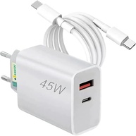 Carregador Turbo 45W Dupla Porta (USB-C PD + USB-A QC3) + Cabo Tipo C 1m | Compatível Samsung, iPhone 15, Motorola, Notebooks - imagem 4